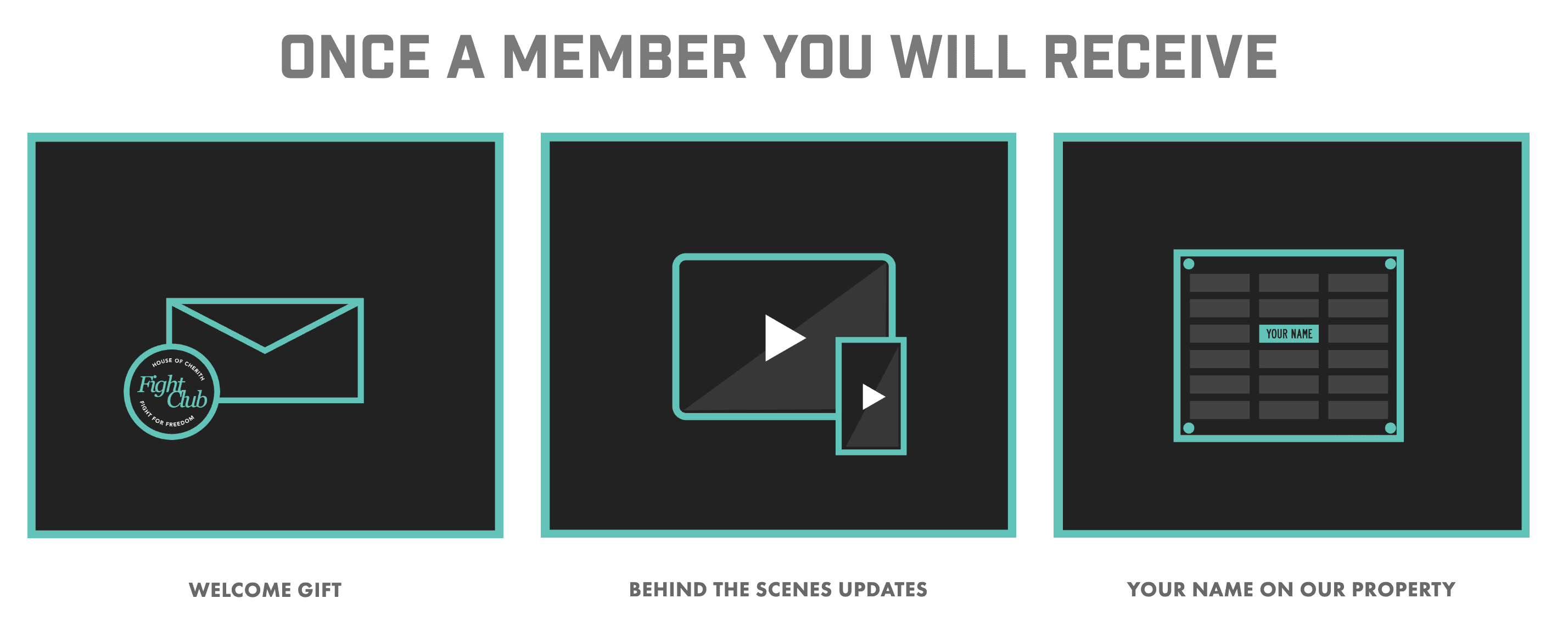 Once a member you will receive..